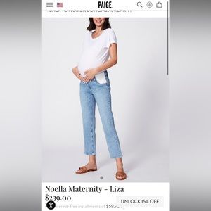Paige Noella maternity jeans, Liza, size 25